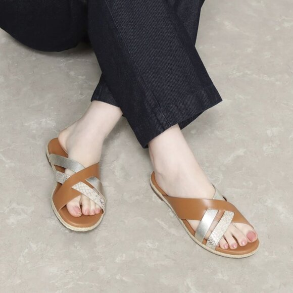 Cole Haan Florens Slide Sandals Leather Women's - Pecan Metallic 9.5 - Picture 8 of 8